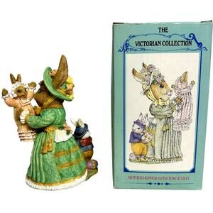 The Victorian Collection “Mother Hopper with Tom & Lilly” Easter Figurine 1994